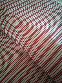 Textil - Metráž bavlna červený pásik - 13810555_