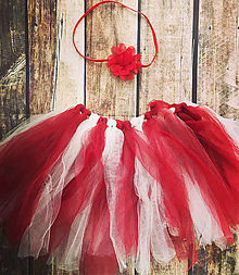 Detské oblečenie - Červená tutu suknička - 13809302_