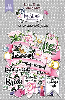 Papier - Wedding of our dream papierové výrezy 65 ks - 35% ZĽAVA - 13809579_