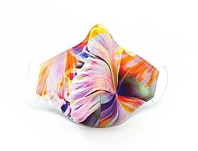 Rúška - Antibakteriálne rúška z vysokokvalitnej dizajnovej bavlny (Crystal Rainbow) - 13811340_