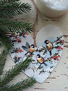 Dekorácie - Vianočná dekorácia- vtáčiky - 13809099_