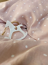Ľanové posteľné obliečky Pink Bunny