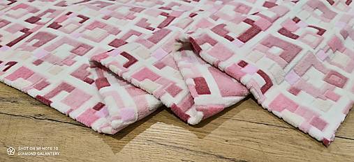 Textil - Flis- cena za 10 centimetrov (Štvorčeky) - 13813151_