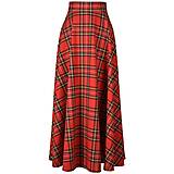 Sukne - ISABEL - maxi škótska károvaná sukňa (s vreckami) - 13815213_