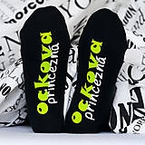 Ponožky, pančuchy, obuv - Čierne členkové ponožky "Ockova princezná" - 13816847_