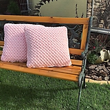 Úžitkový textil - " bl. púdrovo-ružový  " vankúš z Puffy Fine - 13815742_
