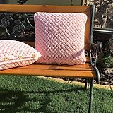 Úžitkový textil - " bl. púdrovo-ružový  " vankúš z Puffy Fine - 13815757_