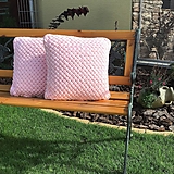 Úžitkový textil - " bl. púdrovo-ružový  " vankúš z Puffy Fine - 13815760_