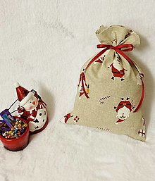Úžitkový textil - Mikulášske vrecko - Santa s lizatkom - 13816803_