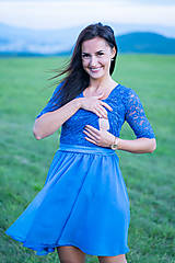 Oblečenie na dojčenie - Spoločenské šaty na dojčenie – tmavo modré - 13813993_