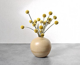 Dekorácie - Guľatá váza "Hygge Natur" - 13815039_