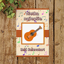Papiernictvo - Pohľadnica hudobné nástroje (gitara) - 13816774_