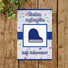 Papiernictvo - Pohľadnica hudobné nástroje (klavír) - 13816780_