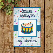 Papiernictvo - Pohľadnica hudobné nástroje (bubon) - 13816783_
