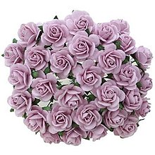 Iný materiál - Papierové ruže fialové 20 mm - 10 ks - 30% ZĽAVA - 13818062_