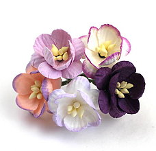 Iný materiál - Papierové čerešňové kvety lilac  - 30% ZĽAVA - 13818918_