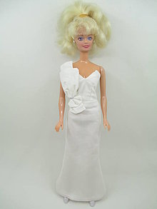 Hračky - Biele šaty pre barbie - 13818867_