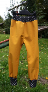 Detské oblečenie - Softshellové nohavice - jednofarebné so vzorovaným patentom/ na objednávku - 13820628_