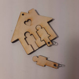 Nábytok - Drevený domček na kľúče - 13818522_