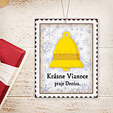 Úložné priestory & Organizácia - Vianočná menovka vintage (zvonček) - 13818081_