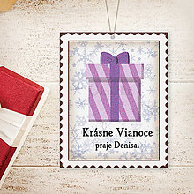 Úložné priestory & Organizácia - Vianočná menovka vintage (vianočný darček) - 13818063_