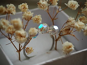 Prstene - Prsteň zo sklenených korálok - 13824406_