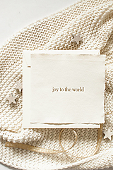 Papiernictvo - Pozdrav z ručného papiera " joy to the world" - 13822895_