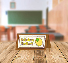 Úložné priestory & Organizácia - Sladká stracciatella menovka do lavice ovocie (citrón) - 13823172_