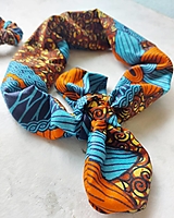 Šatky - JARNÁ AKCIA❤️Šatka do vlasov z Kolekcie Afrika-Modro oranžová - 13829171_