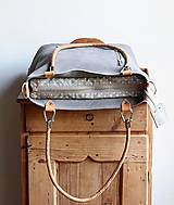 Veľké tašky - Kožená kabelka Klasik Daily *Steel-grey* - 13826604_