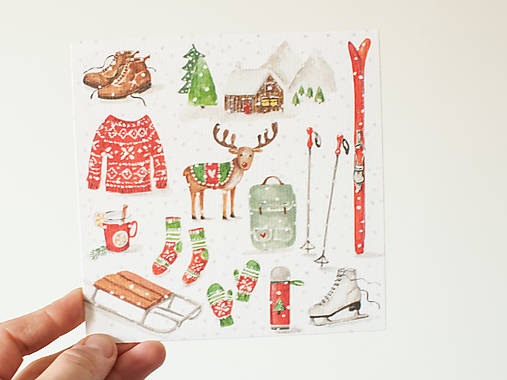 Papier - Pohľadnica "Zima" - 13829418_