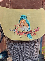 Iné tašky - Maľovaná taška Vtáčik - 13826879_