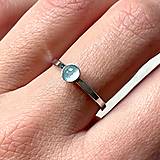 Prstene - Simple Aquamarine AG925 Ring / Jemný strieborný prsteň s akvamarínom - 13830326_