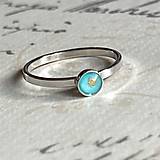 Prstene - Simple Turquoise Doublet AG925 Ring / Jemný strieborný prsteň s tyrkysovým dubletom - 13830606_