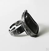 Prstene - Cínovaný prsteň s liečivým polodrahokamom zebrovým jaspisom - 13831625_