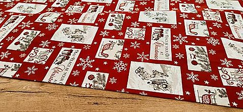 Textil - Bavlnená režná - Christmas Gift - cena za 10 cm - 13833116_