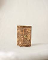 Peňaženky - Mini trifold korková peňaženka - originálna kresba  - 13834317_