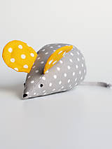 Hračky - Myška so žltými uškami - 13830641_