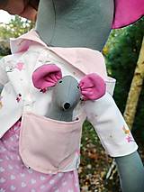 Hračky - Jarmila - myška mamička - 13830968_