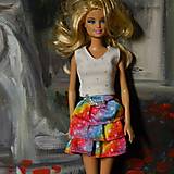 Hračky - Šité Barbie šaty (Sukňa a blúzka) - 13834034_