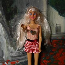 Hračky - Šité Barbie šaty (Sukňa a blúzka pre Barbie) - 13834126_