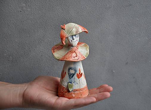 Klaun, Harlekýn S, oranžový s tulipánmi