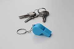 Kľúčenky - Kľúčenka - píšťalka (tyrkysová) - 13830128_
