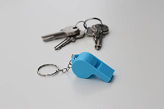 Kľúčenky - Kľúčenka - píšťalka (tyrkysová) - 13830128_