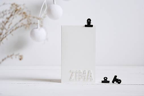 Vianočný minimalistický pozdrav - nápisy (ZIMA)