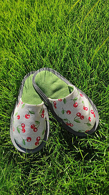 Ponožky, pančuchy, obuv - Papuče barefoot  čerešničky - 13835390_