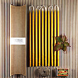 Sviečky - Vysoké tenké máčané Sviečky z včelieho vosku - 10 ks v darčekovej krabičke - 13836416_