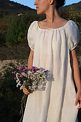 Šaty - Ľanová spodnička/Nočná košeľa - 13839328_