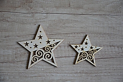 Polotovary - drevený výrez Hviezda s ornamentami - 13837659_