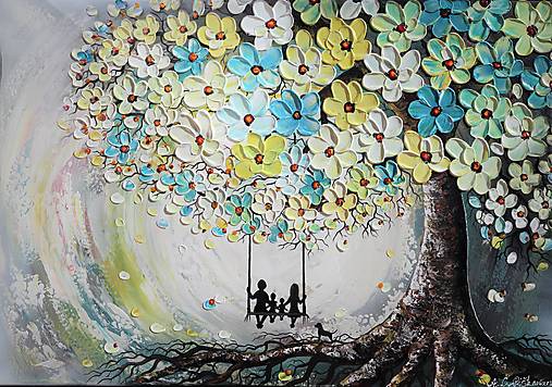 Obrazy - ,,Rodinný strom,, 100x70 - 13837448_